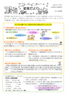 給食だより25.11