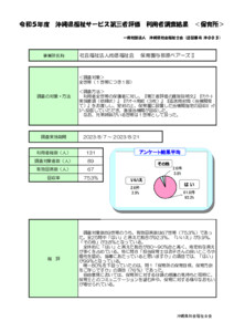 与那原２）利用者調査結果